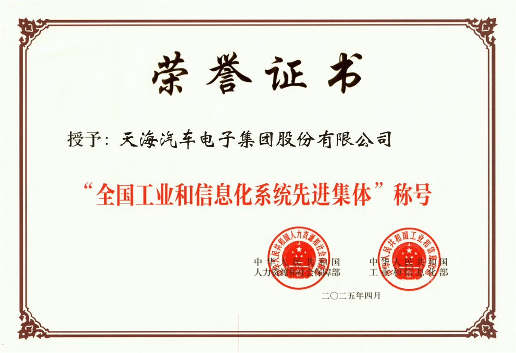 2025 全国工业和信息化系统先进集体